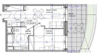  Appartement � vendre 2 pi�ces 42 m�