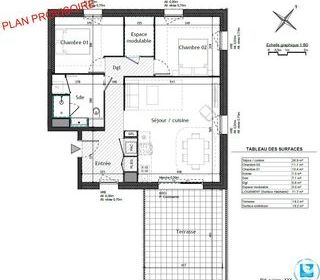  Appartement � vendre 3 pi�ces 72 m�