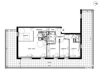  Appartement � vendre 5 pi�ces 91 m�