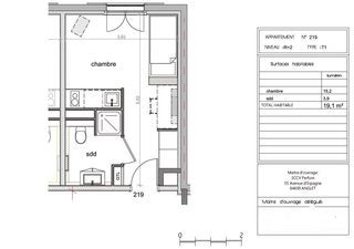  Appartement � vendre 1 pi�ce 19 m�