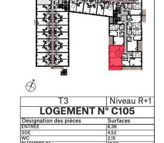  Appartement � vendre 3 pi�ces 58 m�