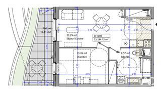  Appartement � vendre 2 pi�ces 44 m�
