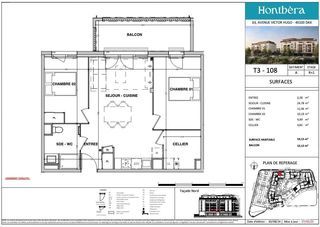  Appartement � vendre 3 pi�ces 59 m�