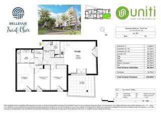  Appartement � vendre 4 pi�ces 86 m�