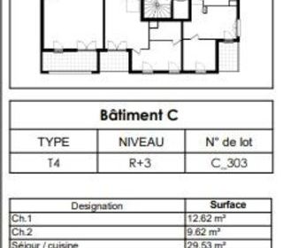  Appartement � vendre 4 pi�ces 86 m�
