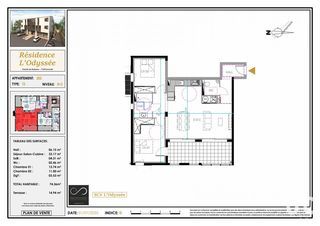  Appartement � vendre 3 pi�ces 74 m�