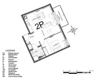  Appartement � vendre 2 pi�ces 46 m�