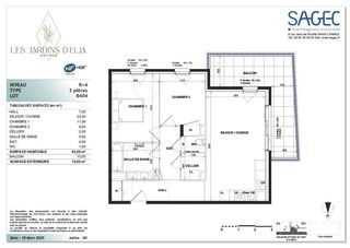  Appartement � vendre 3 pi�ces 63 m�