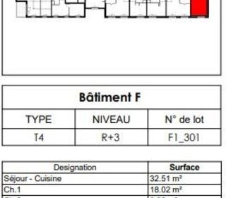  Appartement � vendre 4 pi�ces 94 m�