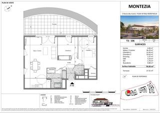  Appartement � vendre 3 pi�ces 76 m�