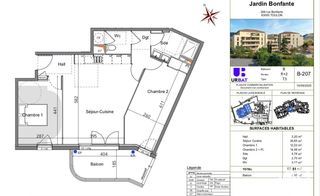  Appartement � vendre 3 pi�ces 65 m�