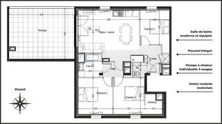  Appartement � vendre 4 pi�ces 76 m�