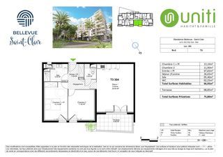  Appartement � vendre 3 pi�ces 66 m�