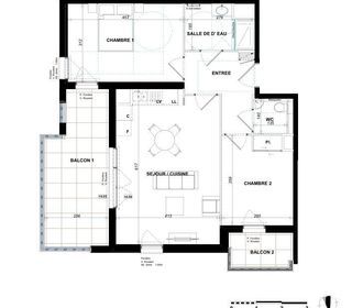  Appartement � vendre 3 pi�ces 62 m�