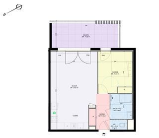  Appartement � vendre 2 pi�ces 53 m�