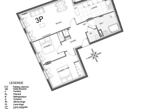   Vente Appartement 3 pi�ces Appartement - 3 pi�ce(s) - 69 m�