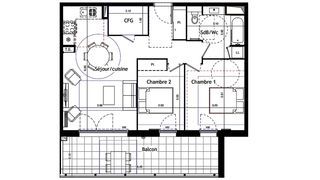  Appartement � vendre 3 pi�ces 63 m�