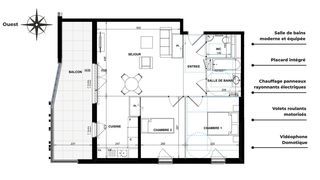  Appartement � vendre 3 pi�ces 64 m�