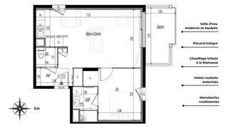  Appartement � vendre 2 pi�ces 46 m�