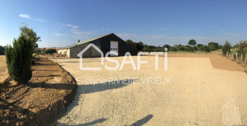 Hangar 380 m² et 9 hectares de terres agricoles 180000 72130 Fresnay-sur-sarthe