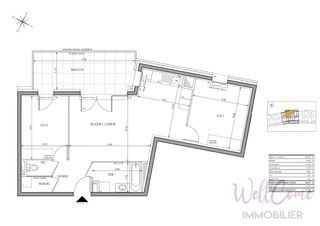  Appartement � vendre 3 pi�ces 58 m�