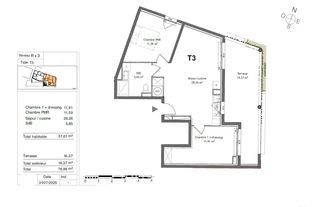  Appartement � vendre 3 pi�ces 57 m�