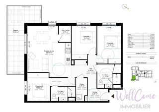  Appartement � vendre 4 pi�ces 89 m�