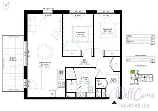  Appartement � vendre 3 pi�ces 66 m�