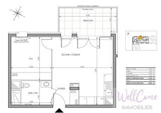  Appartement � vendre 2 pi�ces 41 m�