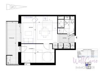  Appartement � vendre 2 pi�ces 46 m�