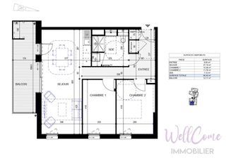  Appartement � vendre 3 pi�ces 66 m�