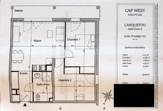  Appartement � vendre 3 pi�ces 55 m�