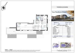  Appartement � vendre 4 pi�ces 87 m�