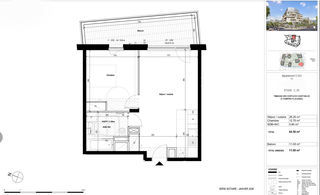  Appartement � vendre 2 pi�ces 44 m�