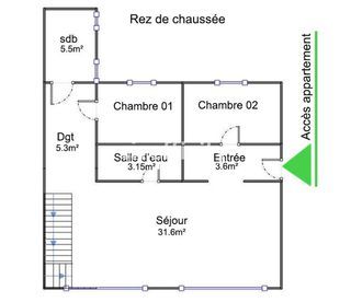  Appartement � vendre 4 pi�ces 82 m�