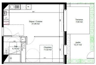  Appartement � louer 2 pi�ces 40 m�