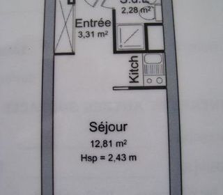  Appartement � louer 1 pi�ce 19 m�