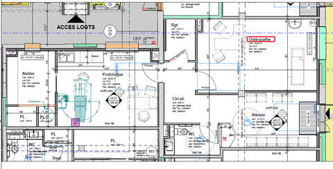 REPLONGES - LOCAL PROFESSIONNEL pour profession  de sant&eacute; 402 01000 Replonges