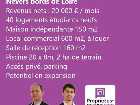 ENSEMBLE IMMOBILIER D'EXCEPTION 2500 M&sup2; - NEVERS, VUE LOIRE 2299000 58000 Nevers