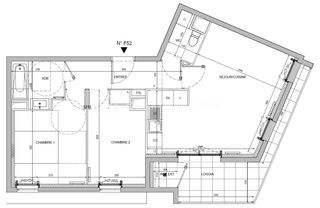  Appartement � vendre 3 pi�ces 58 m�