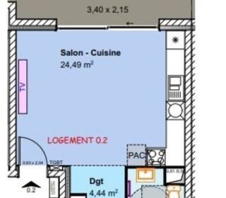  Appartement � vendre 2 pi�ces 47 m�