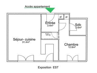  Appartement � vendre 2 pi�ces 52 m�