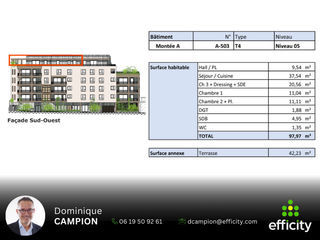  Appartement � vendre 4 pi�ces 97 m�