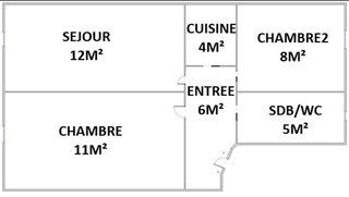  Appartement � vendre 3 pi�ces 46 m�