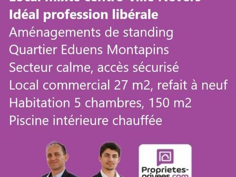 HABITATION + LOCAL POUR ACTIVITE LIBERALE - EMPLACEMENT PREMIUM NEVERS 295000 58000 Nevers