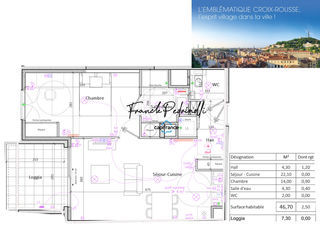  Appartement � vendre 2 pi�ces 47 m�