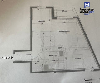  Appartement � vendre 3 pi�ces 59 m�