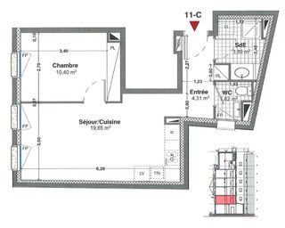  Appartement � vendre 2 pi�ces 40 m�