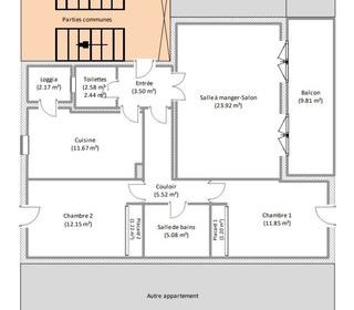  Appartement � vendre 3 pi�ces 76 m�