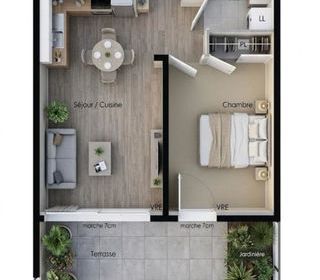  Appartement � vendre 2 pi�ces 44 m�